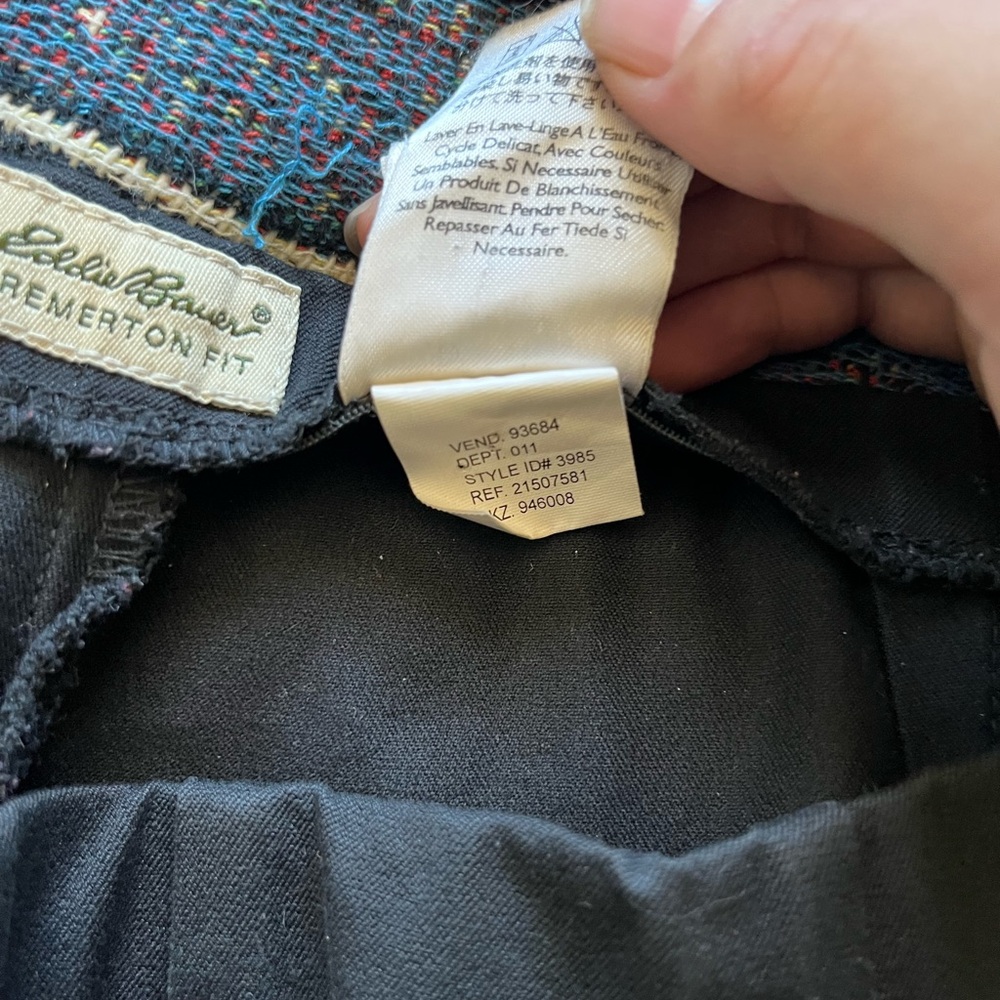 Eddie Bauer Black Bremerton Fit Stretch Pants Women’s 8 Tall Classic Minimalist - Picture 15 of 15